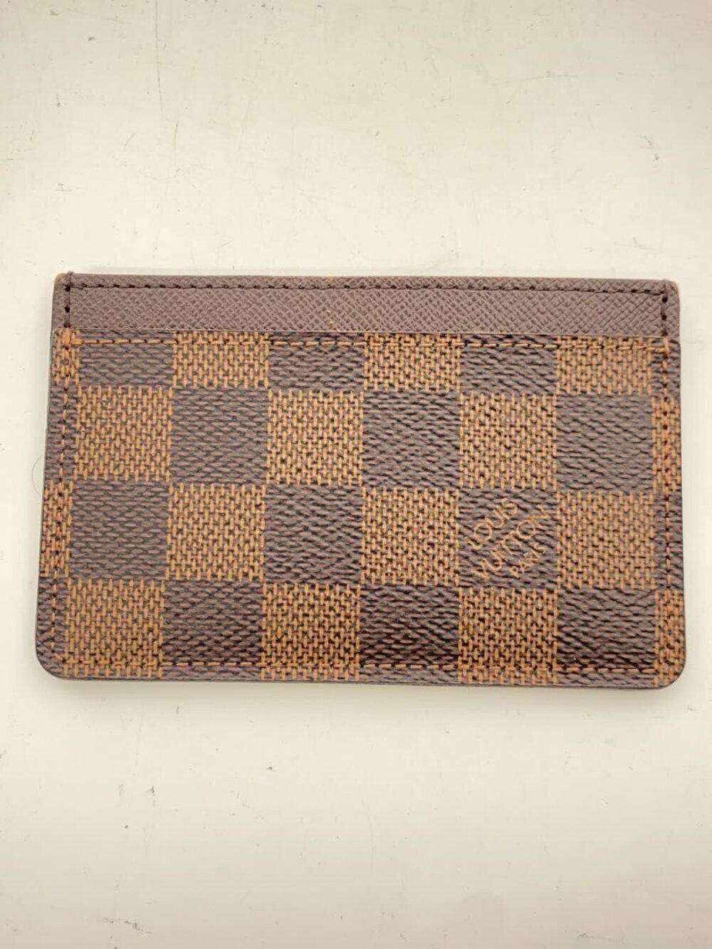 Louis Vuitton Ebene Brown Cartes Porte Damier Wallet Brown